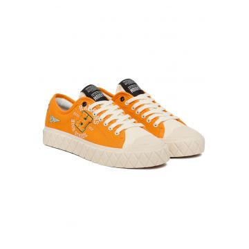 Tenisi dama -  portocaliu-bej - material textil