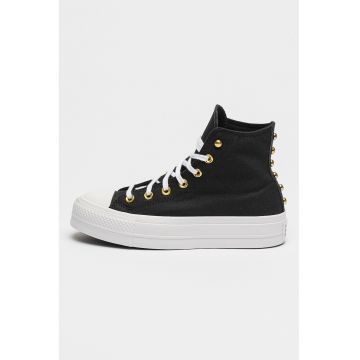 Tenisi din panza cu garnituri cu tinte Chuck Taylor All Star Lift - Negru