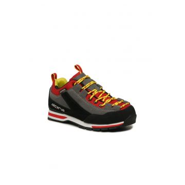 Ghete trekking unisex  Piele intoarsa - Rosu