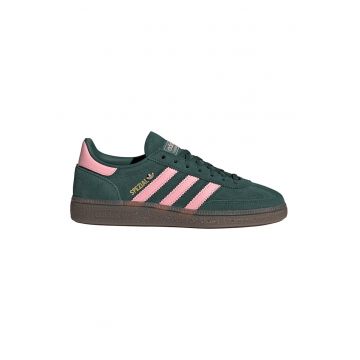 Pantofi Spezial din piele si piele intoarsa pentru handbal - Verde inchis/Roz