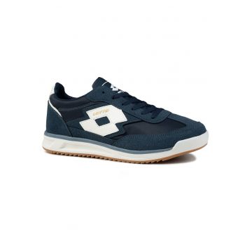 Pantofi sport barbati -  bleumarin/alb - textil/sintetic - sistem inchidere siret