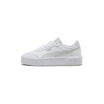 Pantofi sport Carina Mia din piele si piele ecologica - Alb murdar