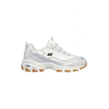 Pantofi sport cu garnituri din plasa D'Lites Dazzling Shine - Alb/Gri deschis
