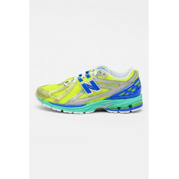 Pantofi sport cu insertii din plasa - Verde/Albastru deschis