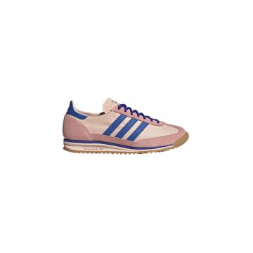 Pantofi sport cu strat exterior din piele intoarsa SL 72 OG - Albastru royal/Roz prafuit