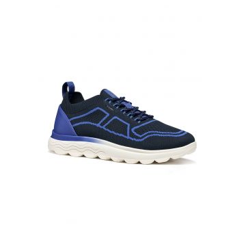 Pantofi sport din material textil cu design grafic - Albastru ultramarin/Albastru azur