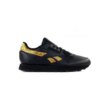 Pantofi sport din piele cu detalii aurii