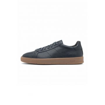 Pantofi sport din piele cu detalii perforate Clement - Albastru ultramarin