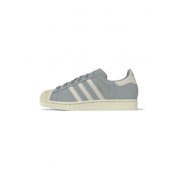 Pantofi sport din piele Superstar II - Alb fildes/Albastru