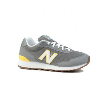 Pantofi sport  gri/galben - piele naturala - pentru alergare - set de sireturi inclus
