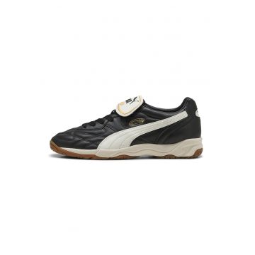 Pantofi sport King de piele cu logo - Negru/Maro nisip