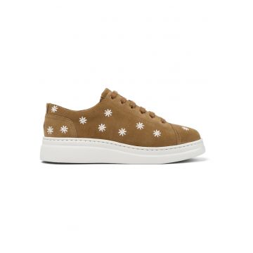 Pantofi sport Runner Up 1137 din piele nabuc - Maro