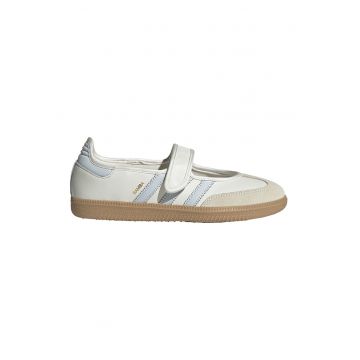 Pantofi sport Samba Jane cu garnituri din piele intoarsa - Alb/Albastru