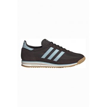 Pantofi sport SL 72 OG cu detalii din piele intoarsa - Maro inchis/Albastru lavanda
