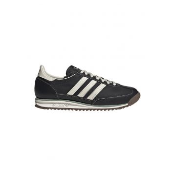 Pantofi sport SL72 low-cut din piele - Alb fildes/Negru