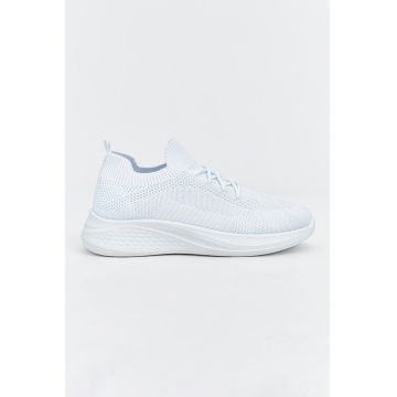 Pantofi sport slip-on din material textil - Alb optic