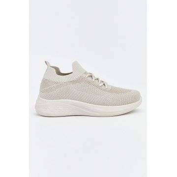 Pantofi sport slip-on din material textil - Grej