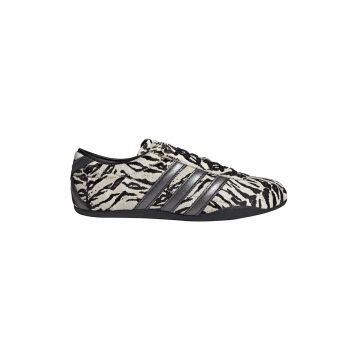Pantofi sport Tokyo din piele cu model animal print - Alb fildes/Negru
