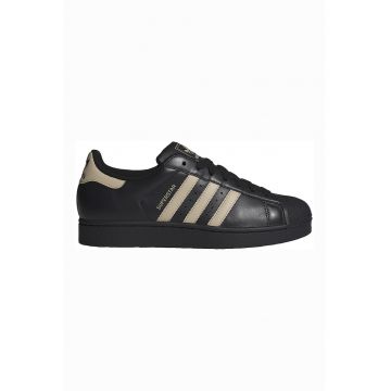 Pantofi sport unisex Superstar II din piele - Negru/Bej deschis