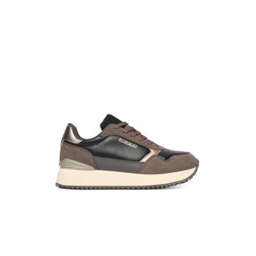 Tenisi dama  NP0A892V - Negru/Maro - piele naturala
