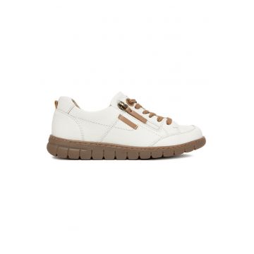 Tenisi dama -  piele naturala - alb - confortabili - design modern -
