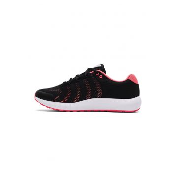 Pantofi cu insertii de plasa pentru alergare Micro G® Pursuit - Alb/Negru/Roz somon