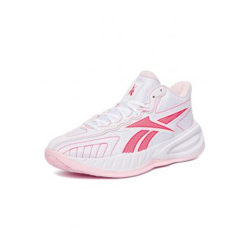 Pantofi sport  baschet unisex - alb-roz - textil -