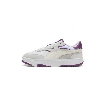 Pantofi sport Cali Sylva de piele cu garnituri de piele intoarsa - Violet tyrian/Alb murdar