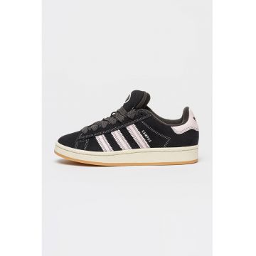 Pantofi sport Campus 00s de piele intoarsa - Negru/Roz