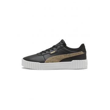 Pantofi sport Carina 3.0 Topcat din piele ecologica cu insertie din piele intoarsa - Negru/Alb optic/Bej deschis