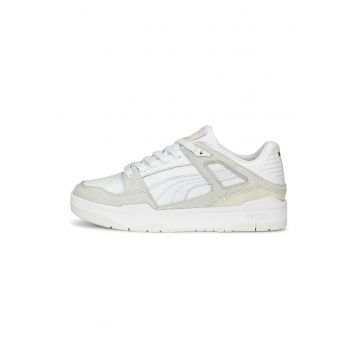 Pantofi sport cu insertii din piele intoarsa Slipstream Premium - Alb