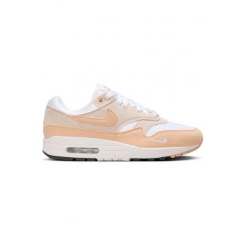 Pantofi sport dama  Air Max 1 '87 - alb-piersica - material textil - amortizare excelenta