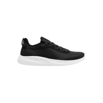 Pantofi sport dama  model Ichi - design slip-on - elemente reflectorizante - negru - textil