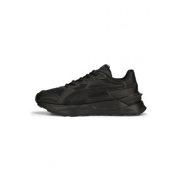 Pantofi sport din piele ecologica cu garnituri din plasa Mirage Sport Asphalt - Negru