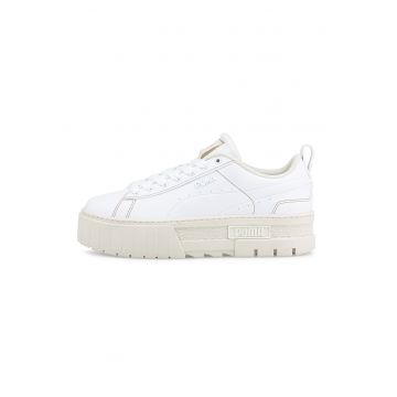 Pantofi sport flatform de piele ecologica Mayze Infuze - Alb