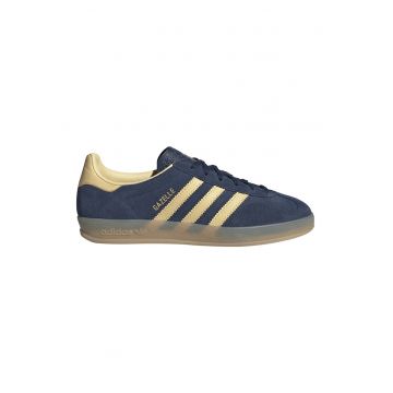 Pantofi sport Gazelle de piele intoarsa - Albastru inchis/Galben sofran/Caramel