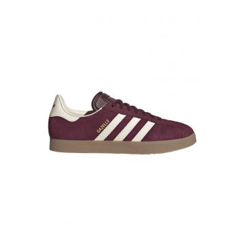 Pantofi sport Gazelle din piele intoarsa - Maro cognac/Alb fildes