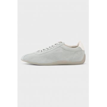 Pantofi sport low-cut din piele intoarsa - Albastru glaciar