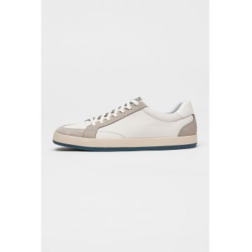 Pantofi sport Serifos din material textil cu garntiuri din piele intoarsa - Maro taupe deschis/Alb murdar