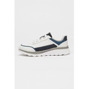 Pantofi sport Spherica Actif X1 low-cut cu garnituri de piele - Alb/Bleumarin