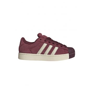Pantofi sport Superstar de piele intoarsa - Alb murdar/Rosu zmeuriu