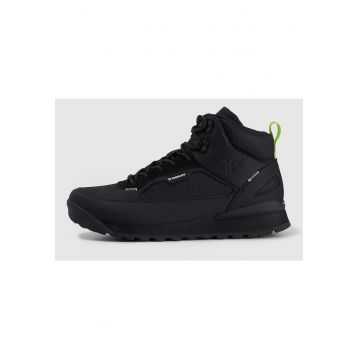 Ghete sport barbati  HEX - piele intoarsa - impermeabile - negre - talpa EVA