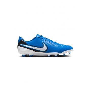 Pantofi de piele ecologica pentru fotbal Legend 10 Club - Alb/Albastru royal