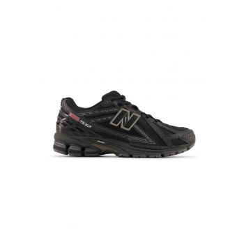 Pantofi sport 1906R unisex cu garnituri din plasa - Negru
