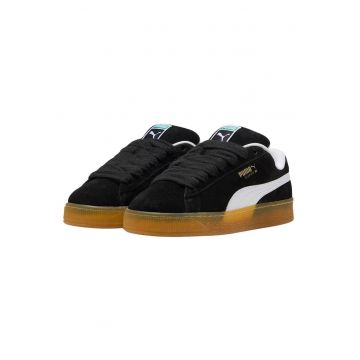 Pantofi sport din piele intoarsa cu detaliu logo