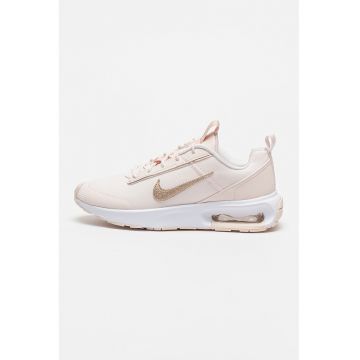 Pantofi sport din plasa cu insertii din piele ecologica Air Max Lite 2 - Piersica