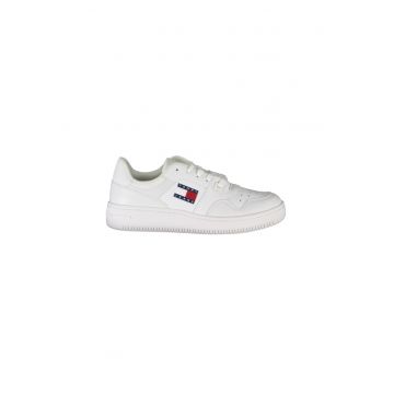 Sneakers dama -  30% Poliester - 40% Piele naturala - 30% Poliuretan - Alb - 26831 - Alb
