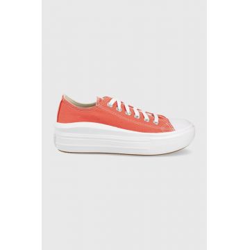 Converse tenisi Chuck Taylor All Star Move femei, culoarea portocaliu