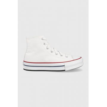 Converse teniși copii Chuck Taylor Star Lift femei, culoarea alb 272856C-White.Garn