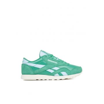 Adidasi  pentru femei - albastru/verde - nylon -